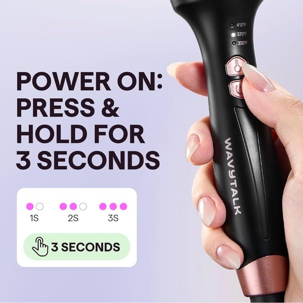 NWT Wavytalk 1.5” Thermal Brush Rose Gold Blowout Ionic Round Brush - Picture 14 of 15